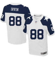 Men's Nike Dallas Cowboys #88 Michael Irvin Elite White Throwback Alternate NFL Jersey