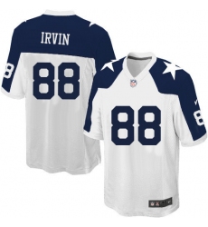 Men's Nike Dallas Cowboys #88 Michael Irvin Game White Throwback Alternate NFL Jersey