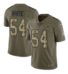 Men's Nike Dallas Cowboys #54 Randy White Limited Olive/Camo 2017 Salute to Service NFL Jersey