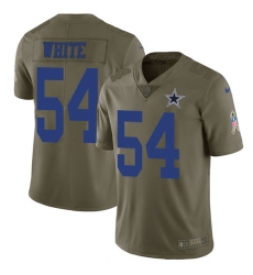 Youth Nike Dallas Cowboys #54 Randy White Limited Olive 2017 Salute to Service NFL Jersey