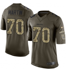 Men's Nike Dallas Cowboys #70 Zack Martin Elite Green Salute to Service NFL Jersey