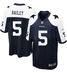 Men's Nike Dallas Cowboys #5 Dan Bailey Game Navy Blue Throwback Alternate NFL Jersey