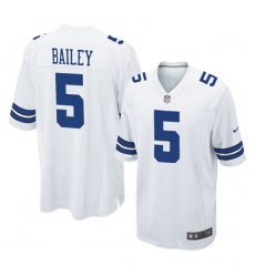 Men's Nike Dallas Cowboys #5 Dan Bailey Game White NFL Jersey