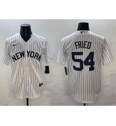 Men's New York Yankees #54 Max Fried White Cool Base Stitched Baseball Jersey