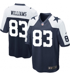Men's Nike Dallas Cowboys #83 Terrance Williams Game Navy Blue Throwback Alternate NFL Jersey