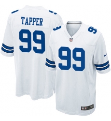 Men's Nike Dallas Cowboys #99 Charles Tapper Game White NFL Jersey