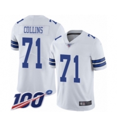 Men's Dallas Cowboys #71 La'el Collins White Vapor Untouchable Limited Player 100th Season Football Jersey