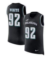 Men's Nike Philadelphia Eagles #92 Reggie White Limited Black Rush Player Name & Number Tank Top NFL Jersey