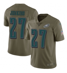Men's Nike Philadelphia Eagles #27 Malcolm Jenkins Limited Olive 2017 Salute to Service NFL Jersey