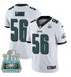 Men's Nike Philadelphia Eagles #56 Chris Long White Vapor Untouchable Limited Player Super Bowl LII Champions NFL Jersey
