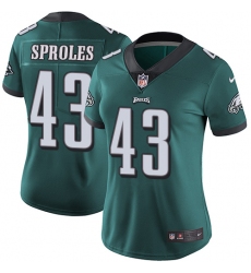 Women's Nike Philadelphia Eagles #43 Darren Sproles Midnight Green Team Color Vapor Untouchable Limited Player NFL Jersey