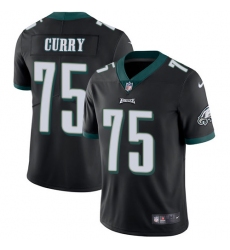 Men's Nike Philadelphia Eagles #75 Vinny Curry Black Alternate Vapor Untouchable Limited Player NFL Jersey