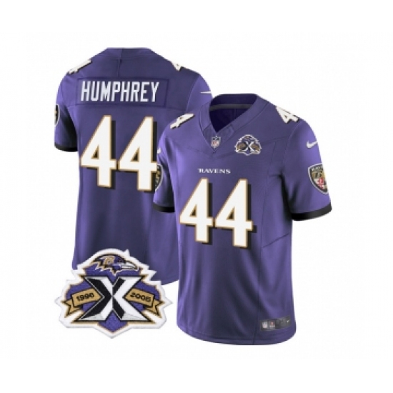 Men's Nike Baltimore Ravens #44 Marlon Humphrey Purple 2023 F.U.S.E Throwback Vapor Limited Stitched Jersey Men's Nike Baltimore Ravens #44 Marlon Humphrey Purple 2023 F.U.S.E Throwback Vapor Limited Stitched Jersey