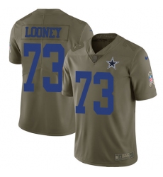 Men's Nike Dallas Cowboys #73 Joe Looney Limited Olive 2017 Salute to Service NFL Jersey