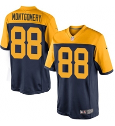 Men's Nike Green Bay Packers #88 Ty Montgomery Limited Navy Blue Alternate NFL Jersey