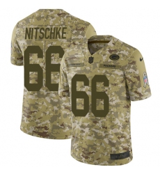 Men's Nike Green Bay Packers #66 Ray Nitschke Limited Camo 2018 Salute to Service NFL Jersey