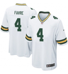 Men's Nike Green Bay Packers #4 Brett Favre Game White NFL Jersey