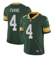 Men's Nike Green Bay Packers #4 Brett Favre Green Team Color Vapor Untouchable Limited Player NFL Jersey