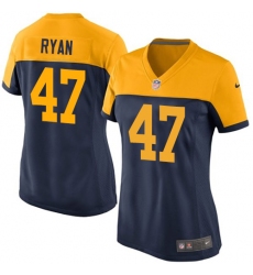 Women's Nike Green Bay Packers #47 Jake Ryan Limited Navy Blue Alternate NFL Jersey