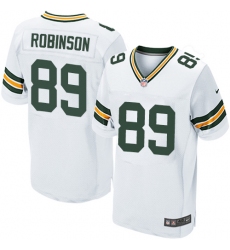 Men's Nike Green Bay Packers #89 Dave Robinson Elite White NFL Jersey