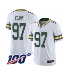 Men's Green Bay Packers #97 Kenny Clark White Vapor Untouchable Limited Player 100th Season Football Jersey