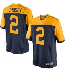Men's Nike Green Bay Packers #2 Mason Crosby Limited Navy Blue Alternate NFL Jersey