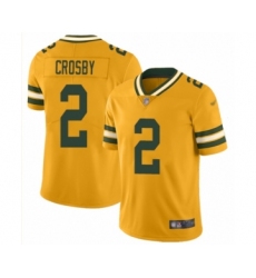 Women's Green Bay Packers #2 Mason Crosby Limited Gold Inverted Legend Football Jersey