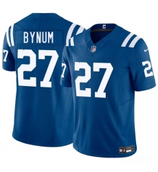 Men's Indianapolis Colts #27 Cam Bynuml Blue 2025 F.U.S.E. Vapor Limited Football Stitched Jersey