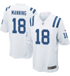 Men's Nike Indianapolis Colts #18 Peyton Manning Game White NFL Jersey