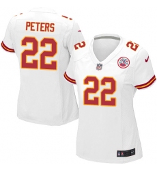 Women's Nike Kansas City Chiefs #22 Marcus Peters Game White NFL Jersey