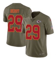 Men's Nike Kansas City Chiefs #29 Eric Berry Limited Olive 2017 Salute to Service NFL Jersey