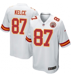 Men's Nike Kansas City Chiefs #87 Travis Kelce Game White NFL Jersey