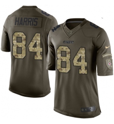 Men's Nike Kansas City Chiefs #84 Demetrius Harris Elite Green Salute to Service NFL Jersey